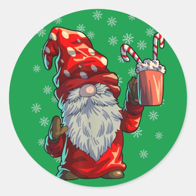 Sticker Rond Chemise de Noël Hommes Femme Buffalo Plaid Rouge (Devant)