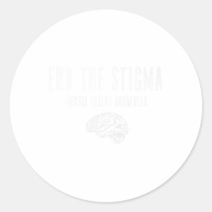 Sticker Rond Chemise de sensibilisation à la santé mentale - Gr