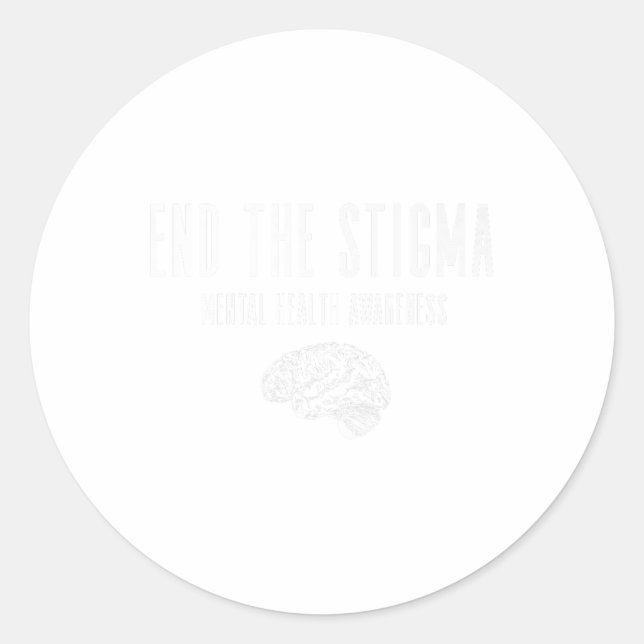 Sticker Rond Chemise de sensibilisation à la santé mentale - Gr (Devant)