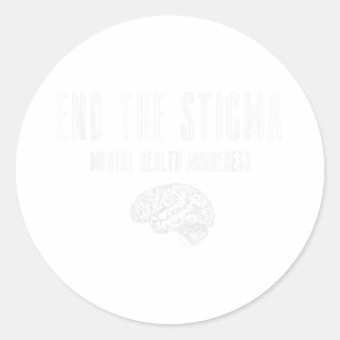 Sticker Rond Chemise de sensibilisation à la santé mentale - Gr