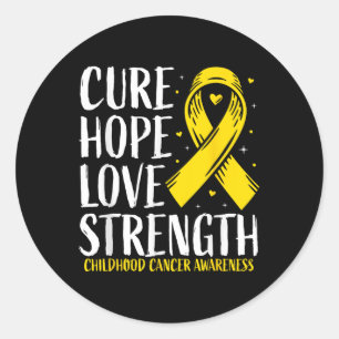 Sticker Rond Chemise de sensibilisation au cancer chez les enfa