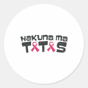Sticker Rond Chemise de sensibilisation au cancer du sein Ma ai