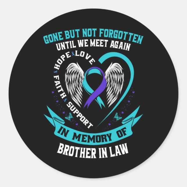 Sticker Rond Chemise De Sensibilisation Au Suicide Frère En Dro (Devant)