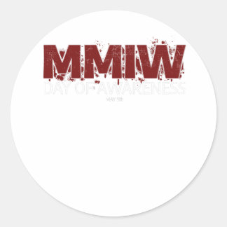 Sticker Rond Chemise de sensibilisation MMIW I Femmes amérindie