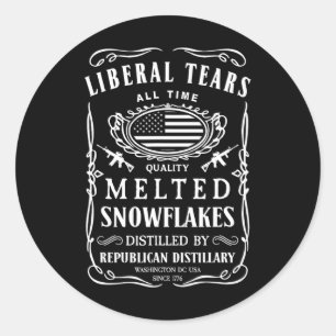 Sticker Rond Chemise des larmes libérales Républicain conservat