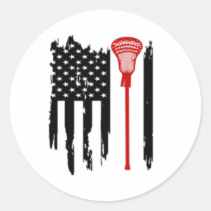 Sticker Rond Chemise Drapeau Américaine de crosse