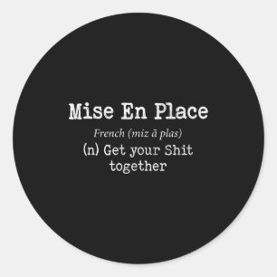 Sticker Rond Chemise drôle de pâtissier pour cuisinier pâtissie
