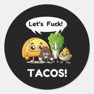 Sticker Rond Chemise drôle de taco. Cinco De Mayo1 