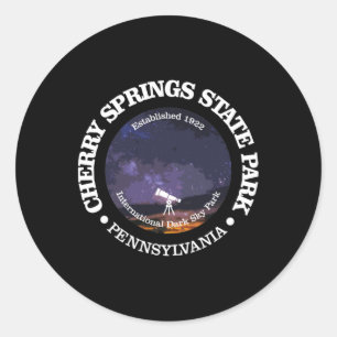 Sticker Rond Chemise du parc d'État de Cherry Springs Drôle de