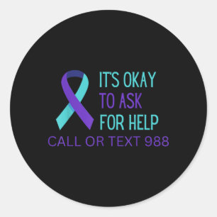 Sticker Rond Chemise Hotline Prévention 988 988 Cr Line Design