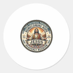 Sticker Rond Chemise Jésus Conjoint Militaire en attente Inspir