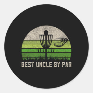 Sticker Rond Chemise vintage de disc golf, tenue de tonton pour