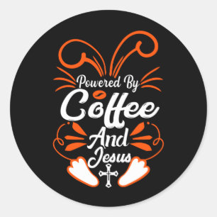 Sticker Rond Chemises Christian T, Café Et Chemise Jésus