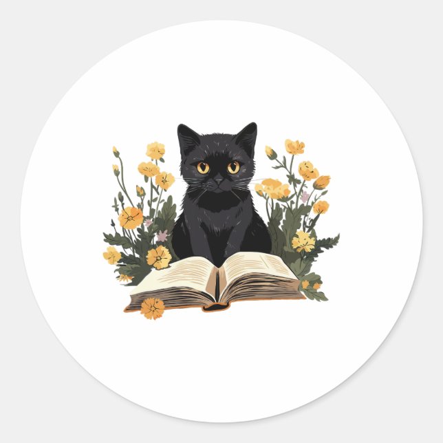 Sticker Rond Chemises De Chat Pour Les Femmes Réserver Chemise  (Devant)
