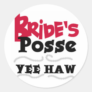 Sticker Rond Chemises de mariée Posse Bachelorette Party
