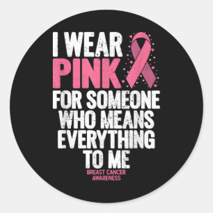 Sticker Rond Chemises de sensibilisation au cancer du sein pour
