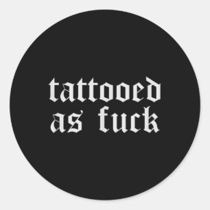 Sticker Rond Chemises De Tatouage Drôle Pour Hommes Cadeau Femm