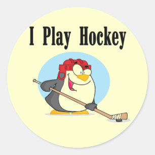 Sticker Rond Chemises et cadeaux de hockey Penguin