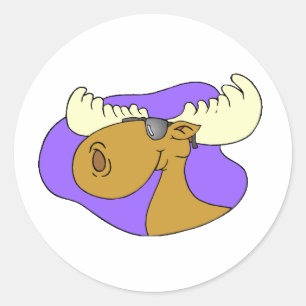 Sticker Rond Chemises et cadeaux d'orignaux 37