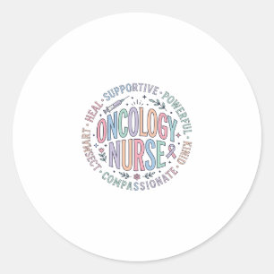 Sticker Rond Chemoinfirmière Citation Cercle Chemise Fleurie De