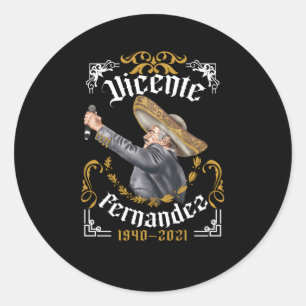 Sticker Rond Chente Vicente Fernandez Pero Sigo Siendo El Rey M