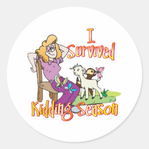 Sticker Rond CHÈQUE   Drôle saison de séchage par GetYerGoat