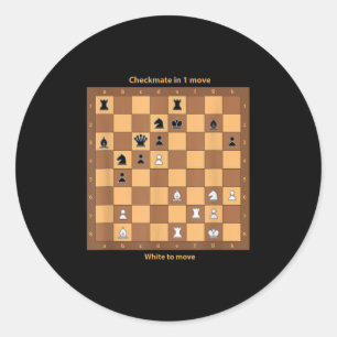 Sticker Rond Chèque, Jouer Aux Citations D'Échecs Graphique De