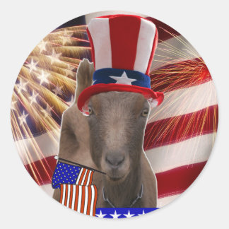 Sticker Rond CHÈQUE PATRIOTIQUE 4 juillet CADEAUX