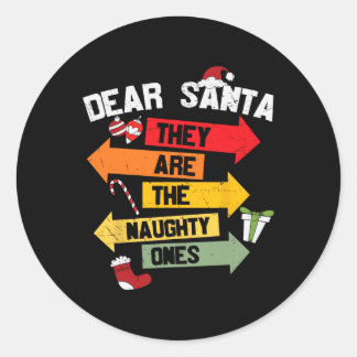 STICKER ROND CHER PÈRE NOËL, ILS SONT LES GENS LES PLUS RICHES