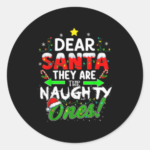 Sticker Rond Cher Père Noël, ils sont les vilains drôles