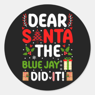 Sticker Rond Cher Père Noël, Le Jay Bleu L'A Fait