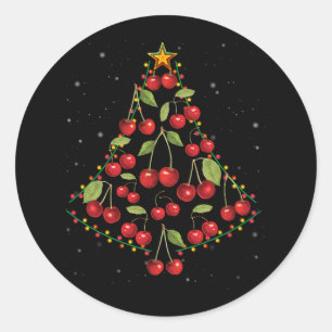 Sticker Rond Chercher Lover sapin de Noël Lumières Santa Hat Ch