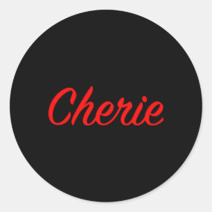 Sticker Rond Cherie