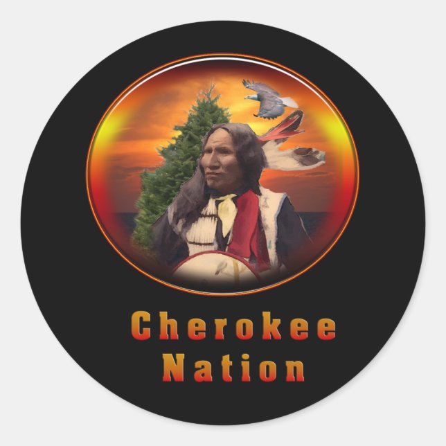 Sticker Rond Cherokee (Devant)