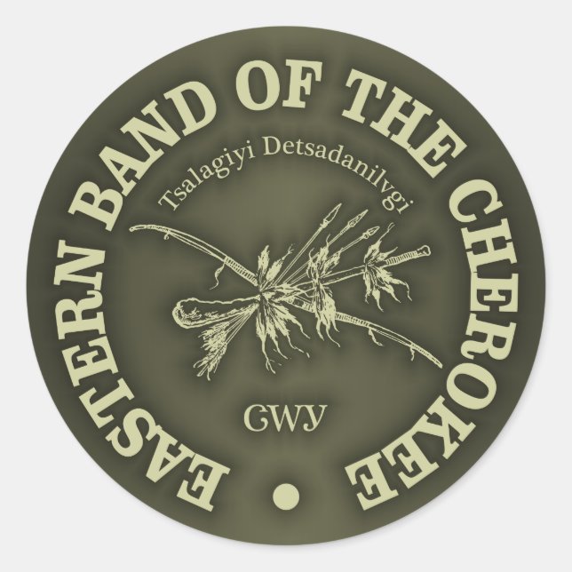 Sticker Rond Cherokee (bande orientale) (Devant)