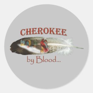 Sticker Rond Cherokee par sang
