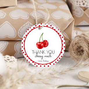 Sticker Rond Cherry Anniversaire Merci invité Favoriser Tag,