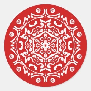 Sticker Rond Cherry Mandala