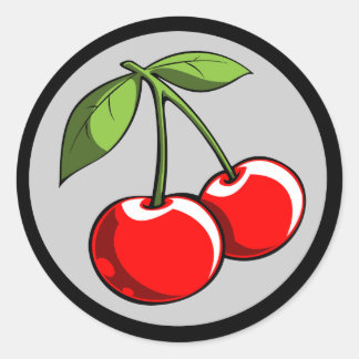Sticker Rond Cherry pair