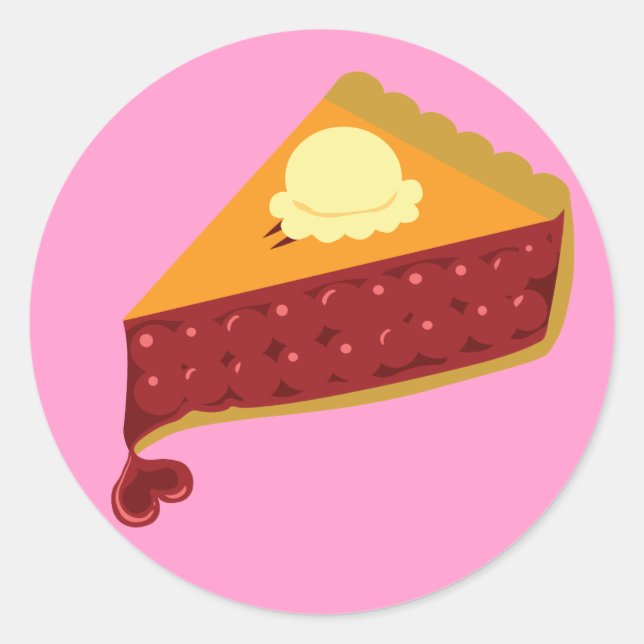 Sticker Rond Cherry Pie Heart (Devant)