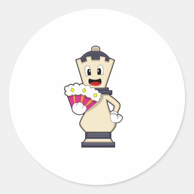 Sticker Rond Chess piece Queen à Chess.PNG (Devant)
