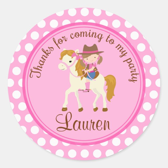 Sticker Rond Cheval 2pouces ronde personnalisable marque de ser (Devant)