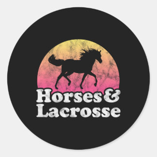 Sticker Rond Cheval Et Crosse Femmes Ou Filles Chevaux