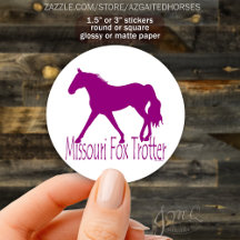 Cheval Trotter Missouri Fox Silhouette violet