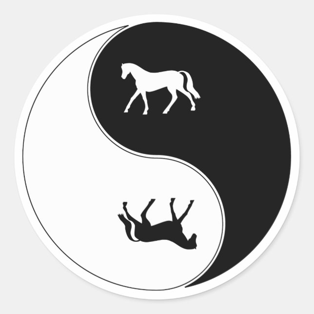 Sticker Rond Cheval Yin Yang (Devant)