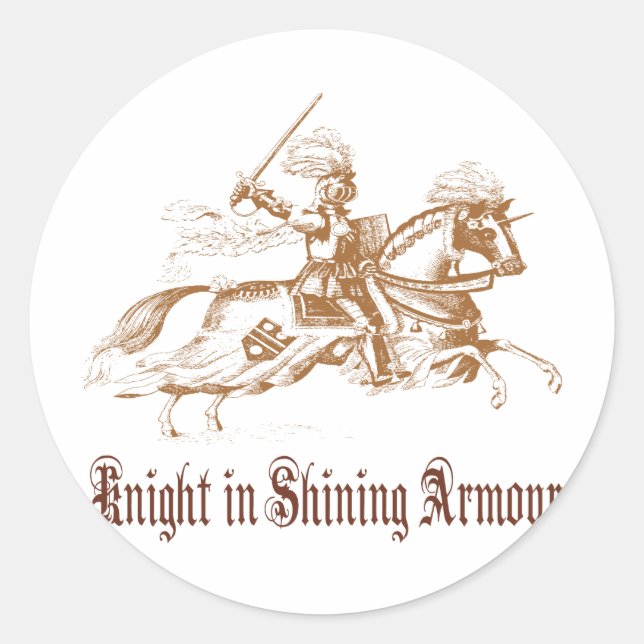 Sticker Rond chevalier en armure brillante (Devant)