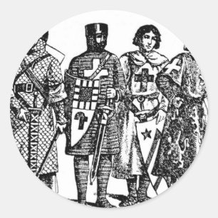 Sticker Rond Chevalier médiéval