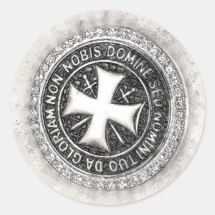 Sticker Rond Chevalier Température Croix médiévale Sceau person