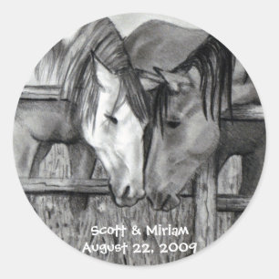 STICKER ROND CHEVAUX : ART PÉNITENTIAIRE : BÂTIMENTS DE MARIAGE