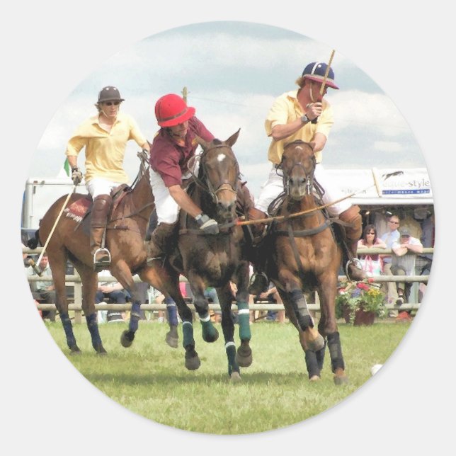 STICKER ROND CHEVAUX SPORTIFS (Devant)